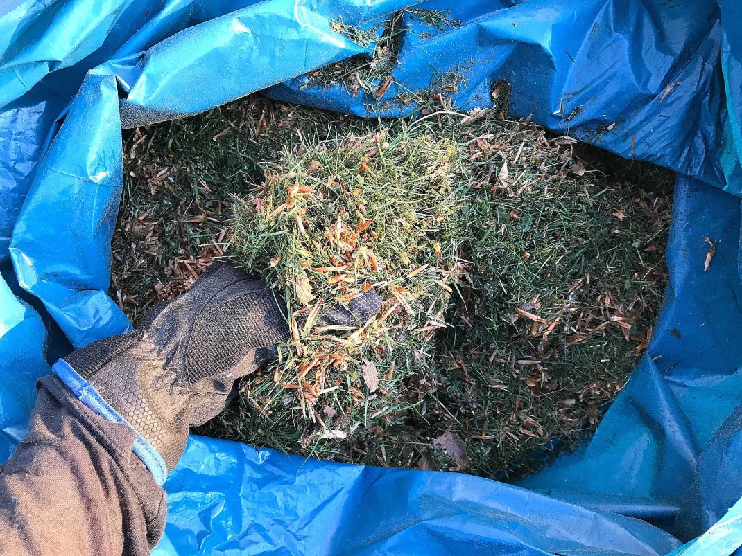 Garden DIY Storing grass clippings Sara's Kitchen Garden