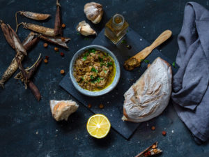 En hummus gjord på gråärtor.