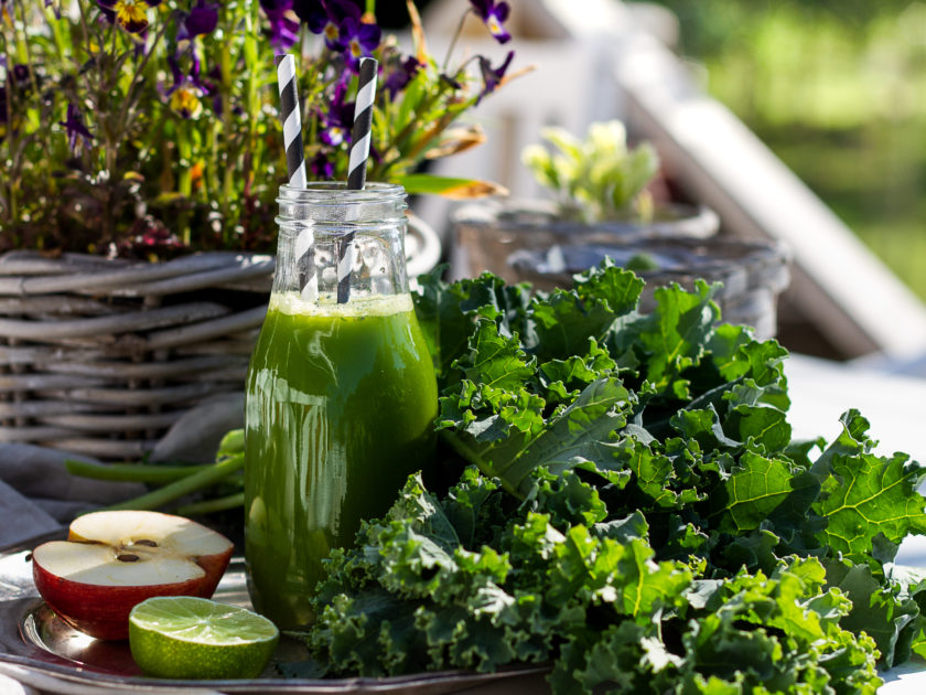 Homemade coldpressed kale juice Sara's Kitchen Garden