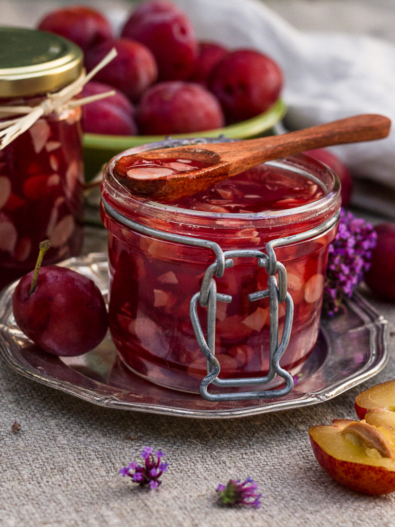 Plum Marmalade with Almond and Brandy Sara's Kitchen Garden