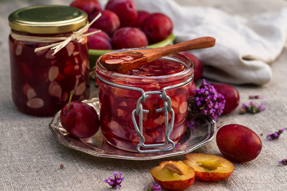 Plum Marmalade with Almond and Brandy – Sara's Kitchen Garden