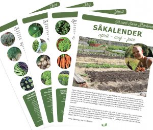 En såkalender för april, maj och juni